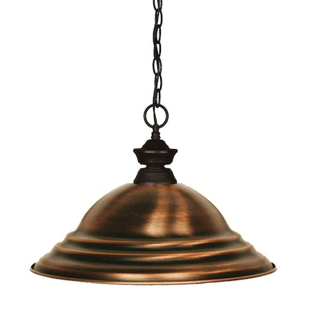 Z-Lite Shark 1 Light Pendant, Bronze & Antique Copper 100701BRZ-SAC